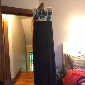 Navy Blue Maxi with Flowers